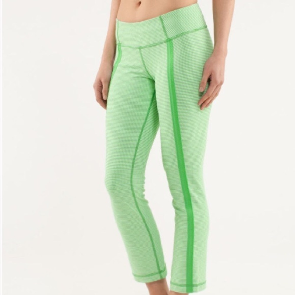 Lululemon Coast To Class Gingham Crop Yoga Pants